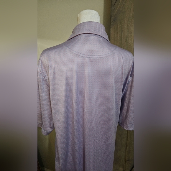 GRUN GOLF Maze Polo In Purplw Print. Size Large - Picture 9 of 15